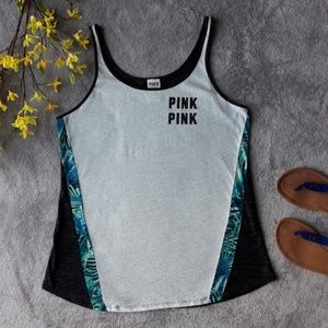 Victoria Secret Pink Grey Colorblock Tank Top